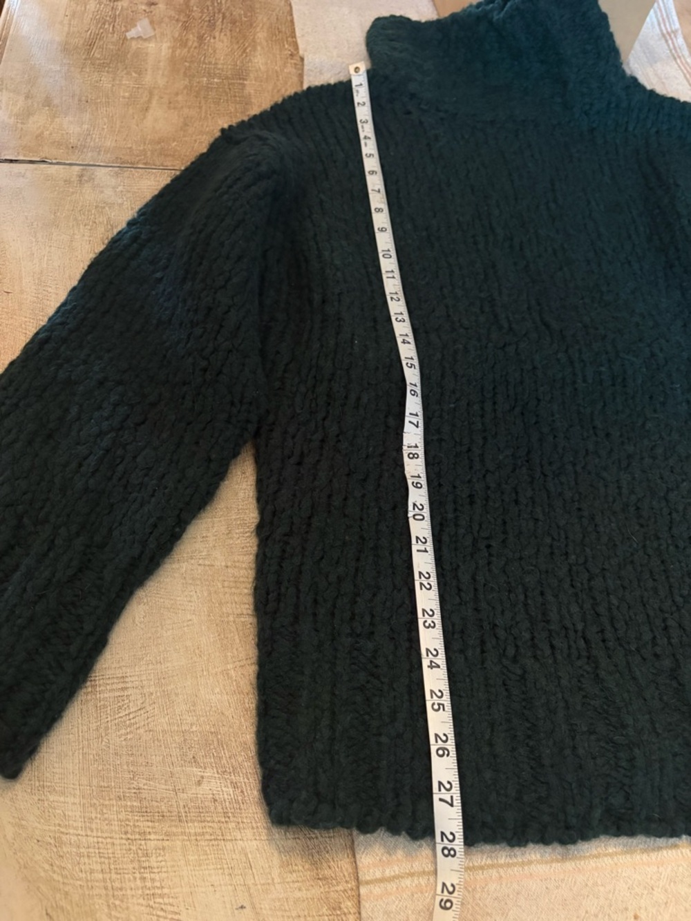 J. Crew Oversized Turtleneck Sweater Textured Yarn Alpaca Wool Pine Green
S/M - Picture 11 of 12